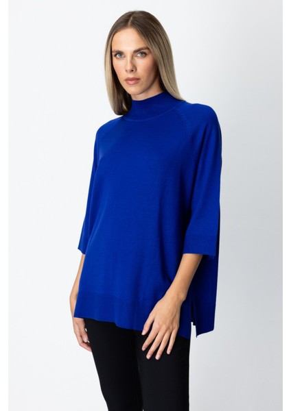 Kadın Arkası Düğmeli Truvakar Kol Kazak 65310 Saks fiyatları