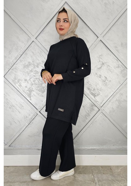 Kadın Kol Düğme Detaylı Tesettür Takım fiyatları