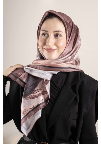 “Dijital Kristal Desenli Eşarp 95x95 – Pastel Desen-1 fırsatları