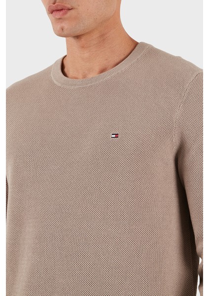 Pamuklu Regular Fit Bisiklet Yaka Kazak Erkek Kazak MW0MW36347 Afe fırsatları