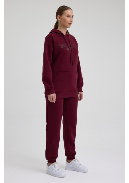 Kadın Balance Kapüşonlu Baskılı Oversize Eşofman Takım fiyatları