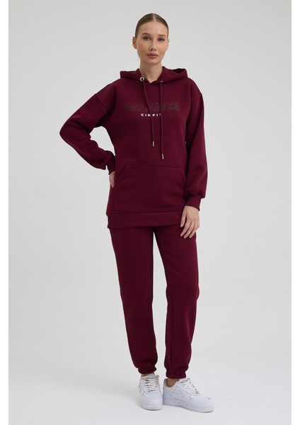 Kadın Balance Kapüşonlu Baskılı Oversize Eşofman Takım fırsatları