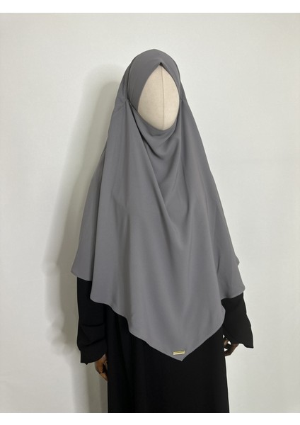 Sufle Hazır Esarp,arkası Iki Kat, Medine Ipegi ( Hac ve Umre Için Uygundur ) Khimar Hijap Gri fiyatları