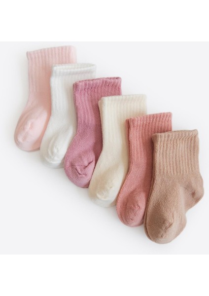 Organik Bebek 6'lı Çorap Seti Natural
