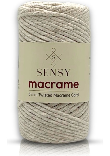 Taranan Makrome Ipi 3mm Taranabilir Pamuk Makrome Ipi Makrame Ipi