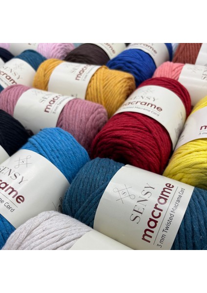 Taranan Makrome Ipi 3mm Taranabilir Pamuk Makrome Ipi Makrame Ipi modelleri