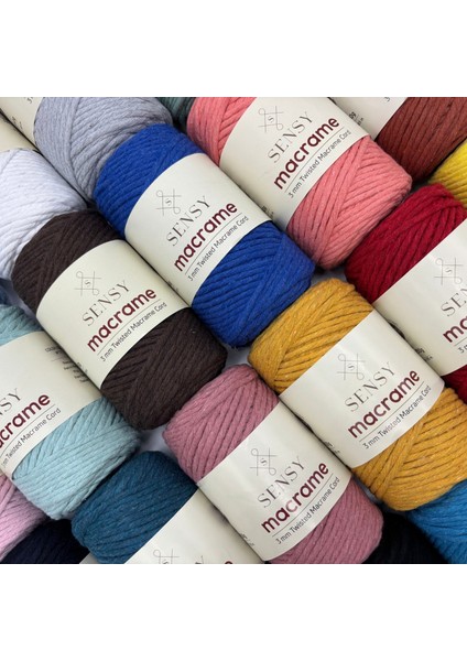 Taranan Makrome Ipi 3mm Taranabilir Pamuk Makrome Ipi Makrame Ipi