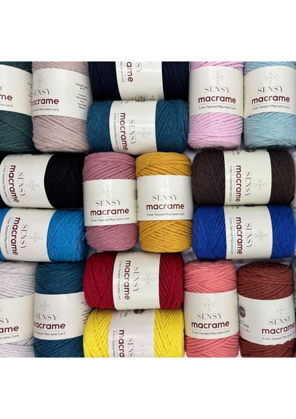 Taranan Makrome Ipi 3mm Taranabilir Pamuk Makrome Ipi Makrame Ipi