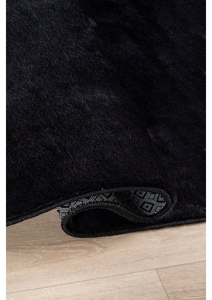 Puffy Peluş Post, Overlok Kaymaz Taban Halı 8 Renk Siyah fiyatları