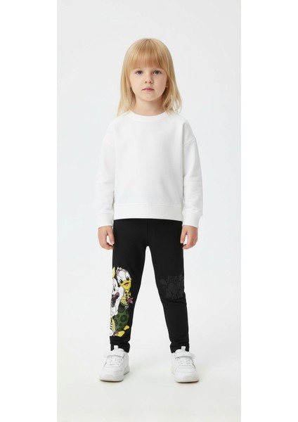 Hippie Baskılı Şardonlu Kız Çocuk Tayt