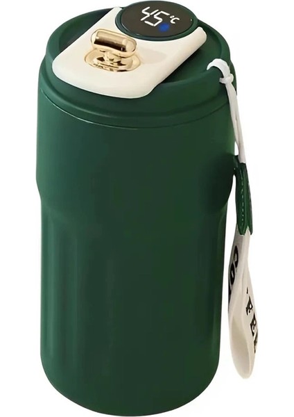 LED Sıcaklık Göstergeli Çelik Termos 400ML YEŞIL-CH131