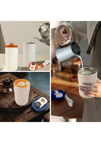 LED Sıcaklık Göstergeli Çelik Termos 400ML YEŞIL-CH131 modelleri