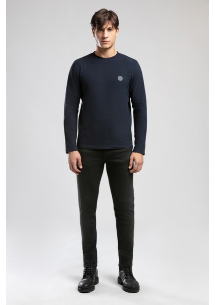 Lecosa Erkek O Yaka Sweatshirt Lacivert