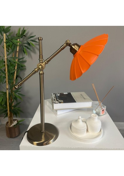 Risso Turuncu Masa Lambası Dekoratif Abajur Çocuk Odası Başucu Lambası Okuma Lambası fırsatları