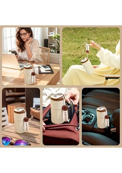 LED Sıcaklık Göstergeli Çelik Termos 400ML Bordo - CH131 fırsatları