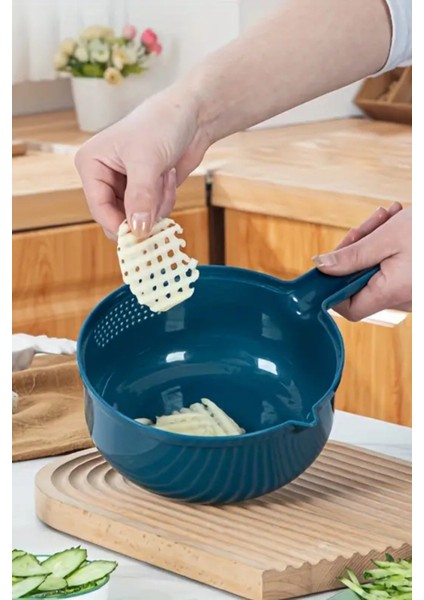 11 Parça Çok Fonksiyonlu Sebze Rende Seti – El Koruyuculu, Soyacaklı, Farklı Bıçak Başlıklarıyla