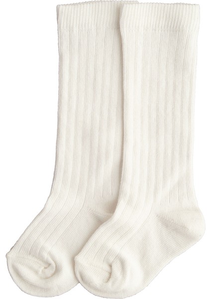 Kız Erkek Bebek Diz Altı Fitilli Pamuklu 4’lü Çorap Seti