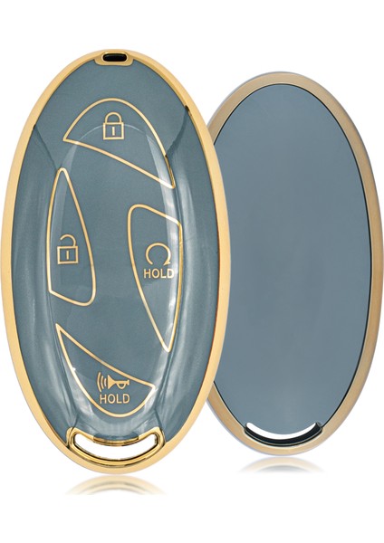Santa Fe 6+1 Buton Smart Nano Anahtar Kılıfı - Mavi