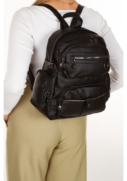 Siyah Yıkama Deri Kadın Sırt Çantası, Kadın Çanta Omuz Çantası indirimleri