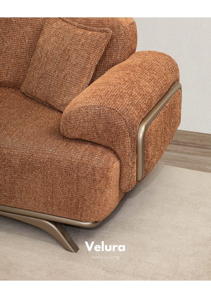 Compact Sırt Mekanizmalı Üçlü Kanepe & 3'lü Koltuk - Kiremit modelleri