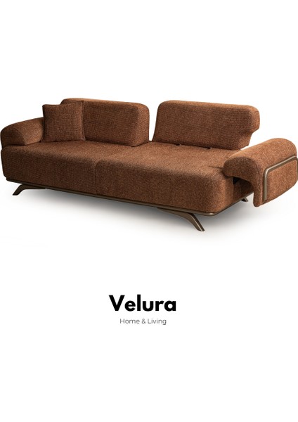 Compact Sırt Mekanizmalı Üçlü Kanepe & 3'lü Koltuk - Kiremit fırsatları