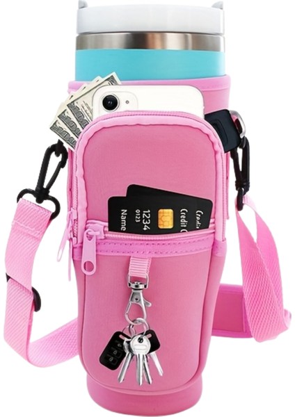 Stanley Quencher Pipetli 1.18 Lt Termos Kılıfı Omuz Askılı Termos Çanta Fermuarlı Cepli Kılıf Çanta modelleri