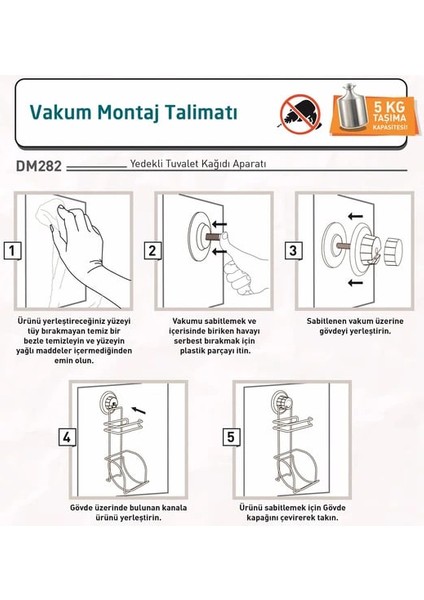 Vakumlu Tuvalet Kağıdı Askısı Yedekli Siyah S282 modelleri