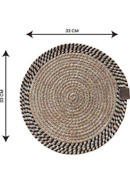 El Yapımı Hasır Dokulu 2’li Supla – Leke Tutmaz, Şık Sofralar Için