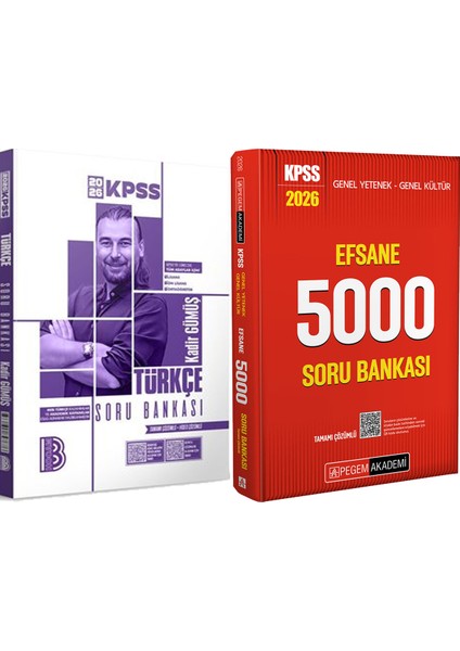 2026 Kpss Efsane 5000 Tamamı Çözümlü Soru Bankası - 2026 Kpss Türkçe Tamamı Çözümlü Soru Bankası