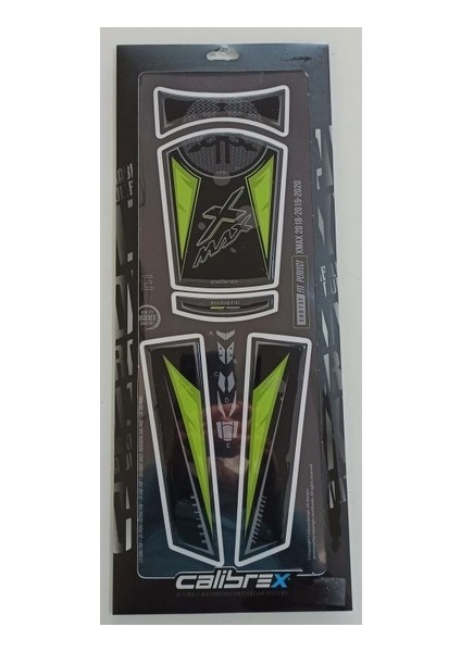 Yamaha Xmax 13 Parça Tank Pad Seti Calibrex - Siyah - Yeşil