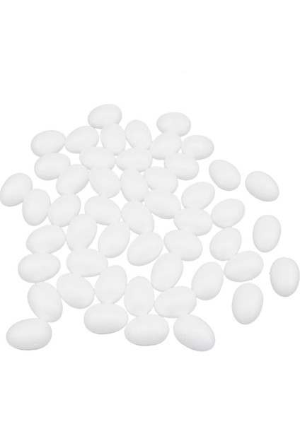 50X Beyaz Modelleme Zanaat Polistiren Köpük Yumurta Köpük El Sanatları Dıy Boyama 50 Adet 5cm (Yurt Dışından)