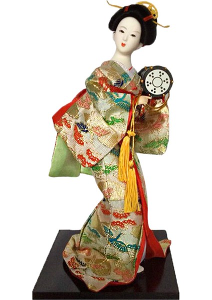 Japon Kimono Geyşa Heykeli Doğum Günü Figürü F (Yurt Dışından)