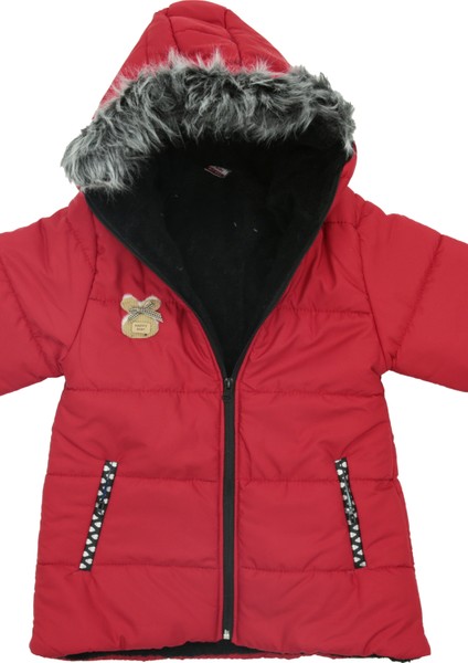 Kız Çocuk Peluş Astarlı - Fermuar Kapatmalı-Kürklü Kapüşonlu Mont 12357 fiyatları