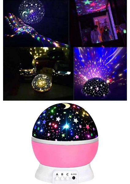 Yıldızlı Gece Lambası Mor Projeksiyon Görünümlü Masa Lambası Renk Değişti - M446K409-R76 indirimleri