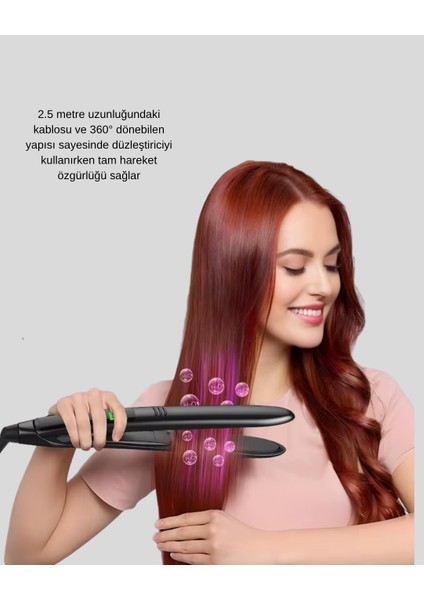 Dijital Ekranlı Isı Ayarlı Saç Düzleştirici – Titanyum Plaka Seyahat Dostu - N190J048-M90 indirimleri