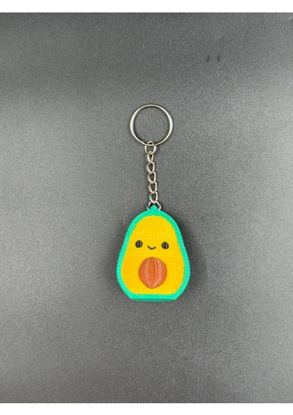 Amigurumi Örgü Görüntüsünde Oyuncak Avokado Anahtarlık modelleri