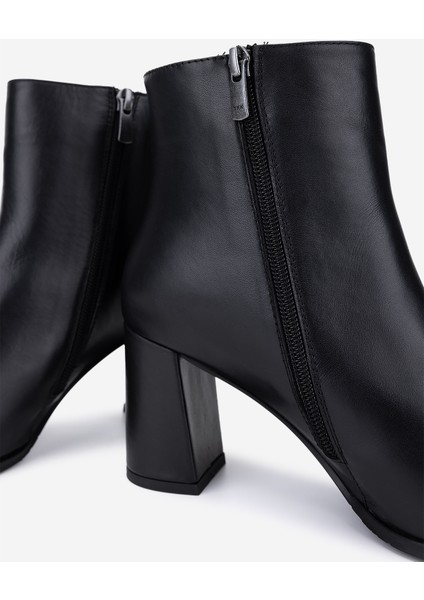 Kadın Hakiki Deri Siyah Deri Topuklu Bot 1074 2260 Bn Bot SK25-26 Sıyah Derı indirimleri