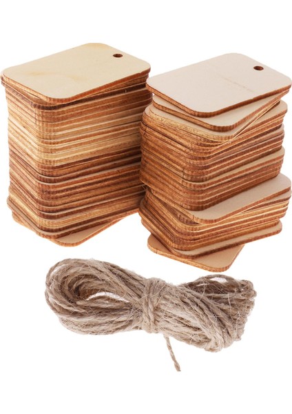 50 Nitelikler Boyasız Ahşap Bitmemiş Boş Ahşap 50PCS Ahşap (Yurt Dışından) fırsatları