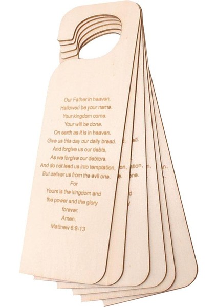 6pcs Ahşap Düğme Askıları Dıy Odası Için Asılı Işaretler (Yurt Dışından)