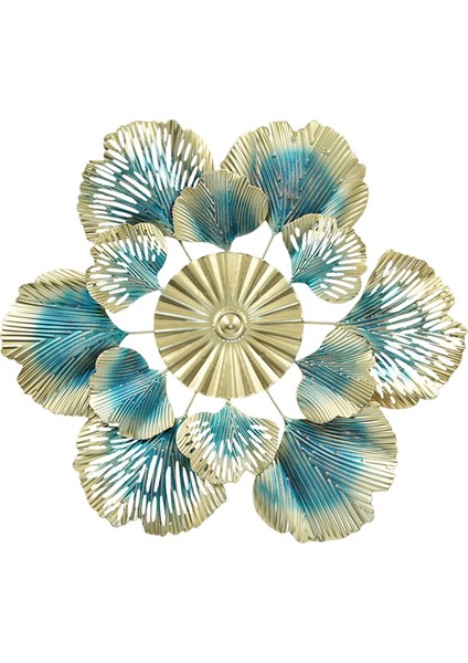 Çiçek Metal Dekoru Heykelcik Için Oyuk Kolye Disk Disk Çiçek Mavi (Yurt Dışından)