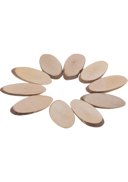 Dokunma Için 10X Oval Ahşap Dilimler Diskleri (Yurt Dışından) fırsatları