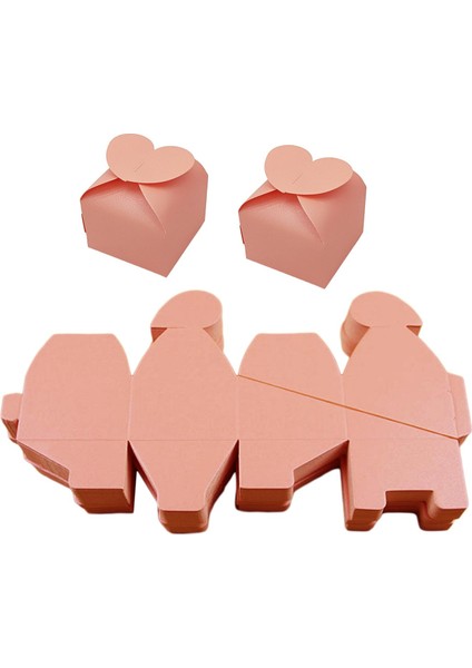 Konuklar Için 50X Ş Kutuları Yıldönümü Için Kağıt Kutuları Doğum Günü Tatili Pembesi (Yurt Dışından) fırsatları