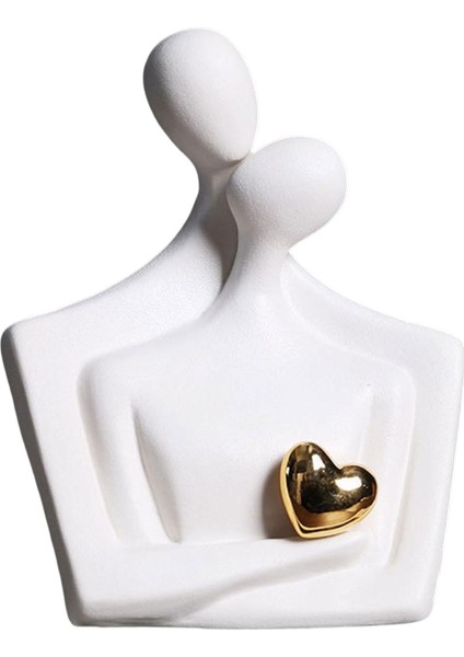 Özet Çift Heykel Modern Süsü Icı El Sanatları Seramik Çiftler Kucaklıyor (Yurt Dışından)