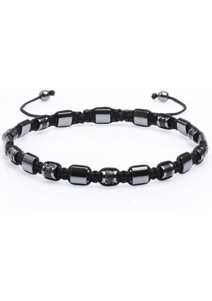 Varisit, Hematit Doğal Taş Bileklik, Erkek Bileklik, Tasarım Bileklik, İpli Ayarlanabilir