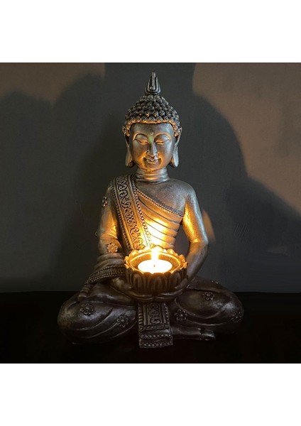 Buddha Tealight Heykeli I I Ollamble 21X31CM (Yurt Dışından) fırsatları