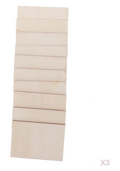 30 Dikdörtgen Ahşap Zanaat Boş Ahşap Iş Şap 30 7X49CM (Yurt Dışından)