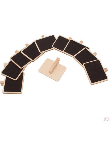 Peg ile 30X Mini Ahşap Mesaj Panosu Kara Tahtası Mektup Mektubu Iş Kartı (Yurt Dışından)