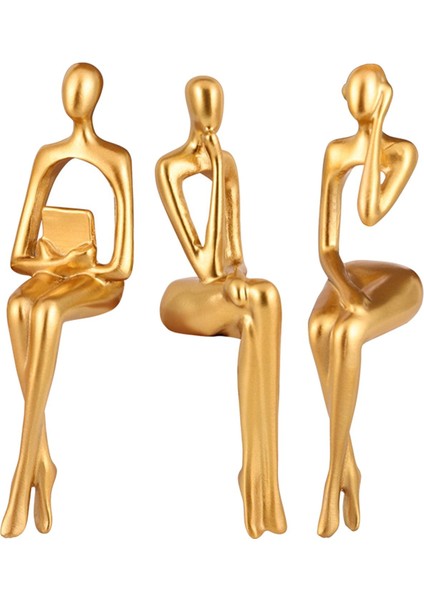 3 Icı Düşünme Heykelleri, Re Heykelcik Koleksiyonu Figürü Dekoratif (Yurt Dışından) modelleri