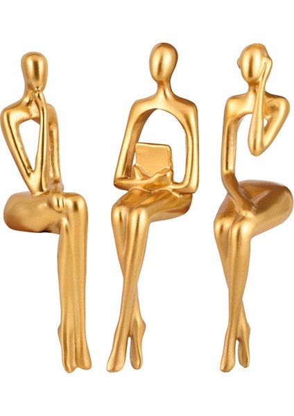 3 Icı Düşünme Heykelleri, Re Heykelcik Koleksiyonu Figürü Dekoratif (Yurt Dışından) indirimleri