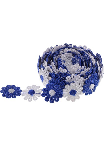 3yds Daisy Çiçekler Iğ Şeritleri Ş Dressmening 25MM Mavi (Yurt Dışından)